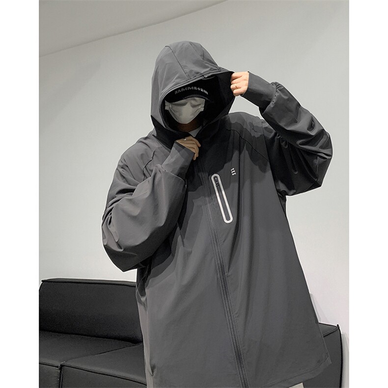 夏季日系户外连帽防晒服外套潮牌宽松休闲轻薄夹克 现货W8200-P40图片