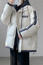 棉衣男冬季新款港风宽松假两件连帽棉服MF8587-P88(现货），男装棉衣，星座214-3