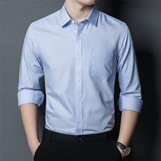 YY-F2103男式2023秋季新款长袖格子衬衫修身免烫衬衣P106，男装衬衫，电商B360