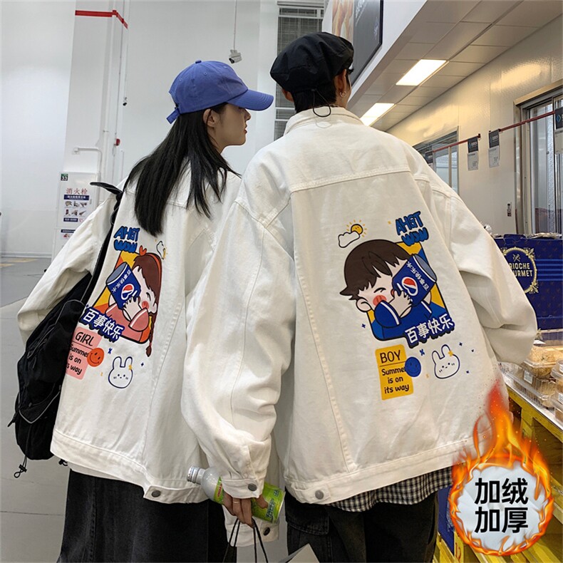 秋冬季港风情侣加绒加厚羊羔毛牛仔棉衣JK545JR-P100138,男装棉衣,星座912-1（原星座914-5）