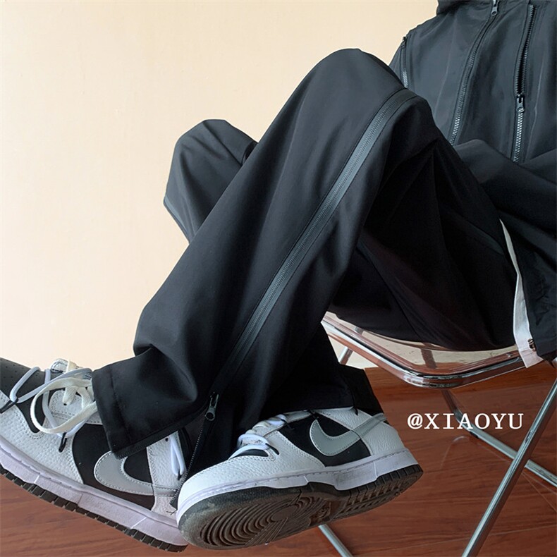 XZ616春季新款拉链冲锋裤设计感休闲裤TY522P55控68,男装休闲裤,星座512A（原616）