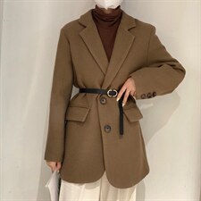 精纺羊毛小西装，女装西装，驿谷