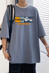 港风宽松大码火影卡卡西运动潮流短袖纯棉T恤男装打底衫T53-P22，男装T恤，星座508（原C305）