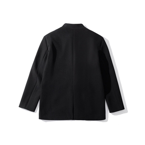 白底中式金属盘扣设计西服男：96%聚酯纤维4%氨纶XF77071P85控128图片