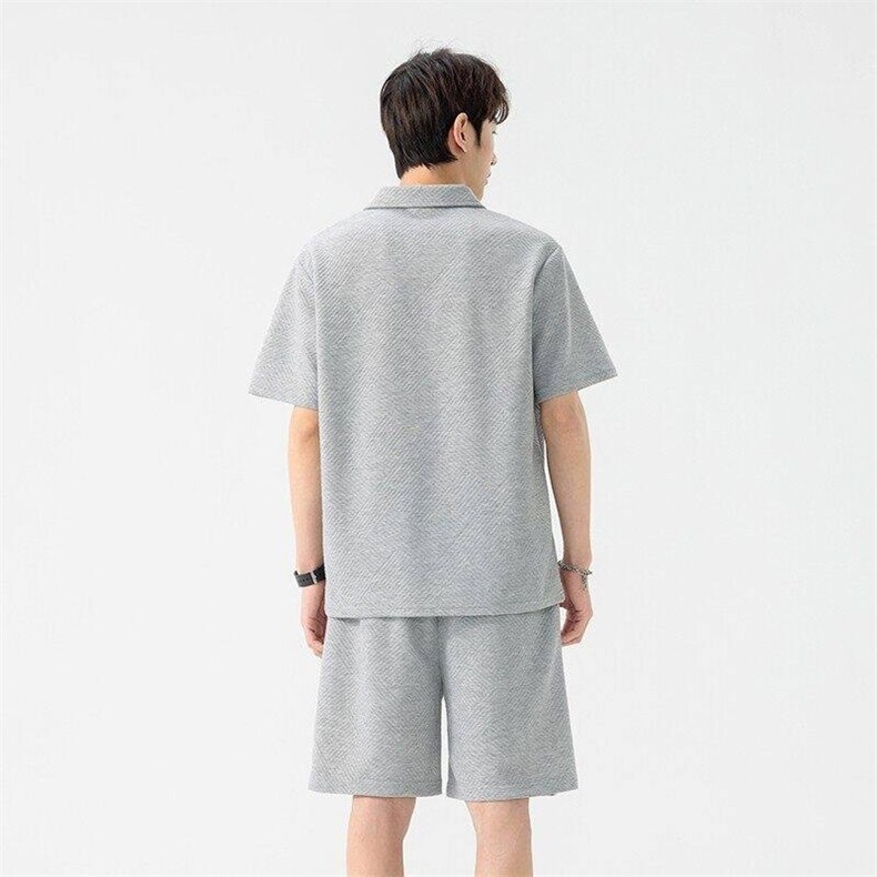 TZ25305-特P55夏季休闲T恤短裤男两件套,男装牛仔裤,电商D310B