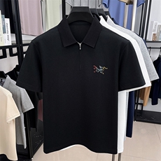 夏季棉短袖半拉链翻领POLO衫男T恤潮流品质上衣体恤男装，男装T恤，钱塘6003（原4033）