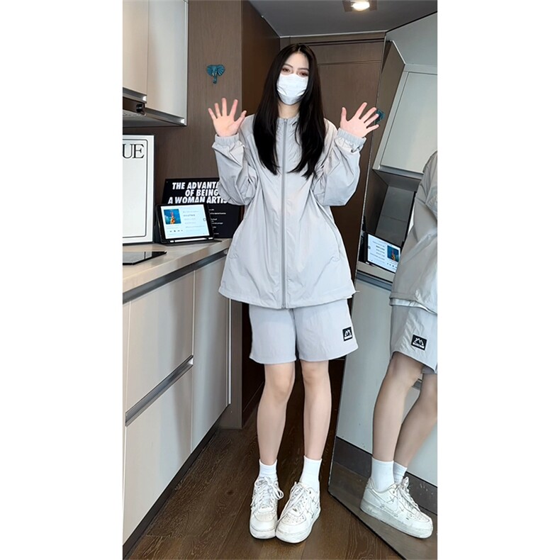 量大优供视频~夏季upf50+ 情侣户外防晒衣套装 F719特P65控98图片