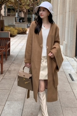 高级感慵懒风30%绒双面呢大衣经典百搭显瘦长款外套，女装双面呢大衣，乾庄羊绒