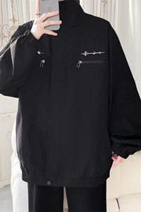 JK203/P65春装新款个性装饰立领夹克男潮流飞行员上衣外套图片