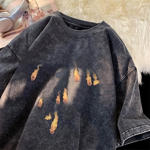 量大优可供抖音视频 支持得物品质配合二开 美式水洗短袖t恤SX109图片