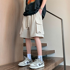 短裤男夏季新款港风宽松冰丝大码五分裤日系工装裤DK8857-P32，男装牛仔裤，星座214-3