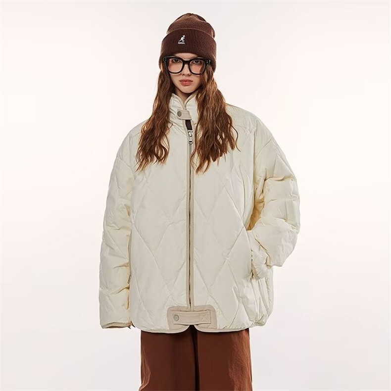菱格羽绒棉服男女新款加厚冬季棒球服棉袄韩系棉衣外套TT12 P60图片
