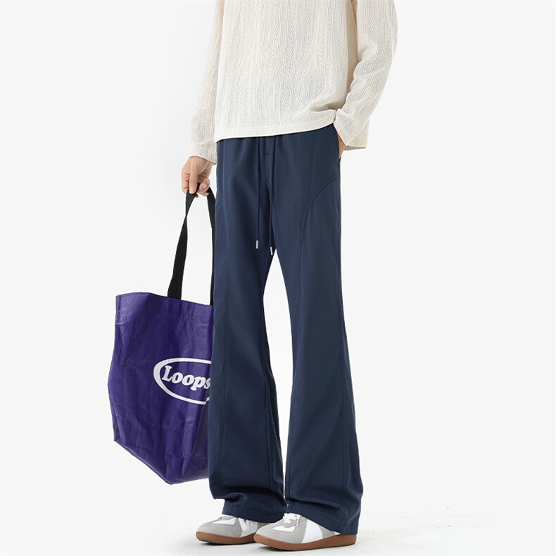 高街痞帅宽松斜切微喇冲锋裤男K24131-特P14K24131J加绒-特P18，男装卫衣，电商A001-1