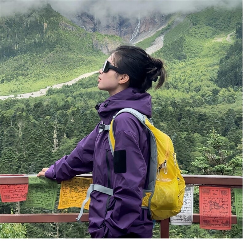 2025紫色冲锋衣男全压胶防暴雨专业户外黑胶防晒登山服女硬壳外套,男装防晒衣,星座1210-1