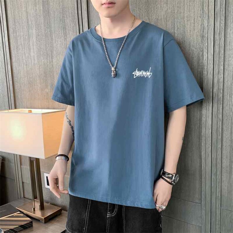 2025夏季新款现货潮流男士印花圆领短袖T恤大码1210-2-DT202-P10,男装T恤,星座1816-2（原1210–2）