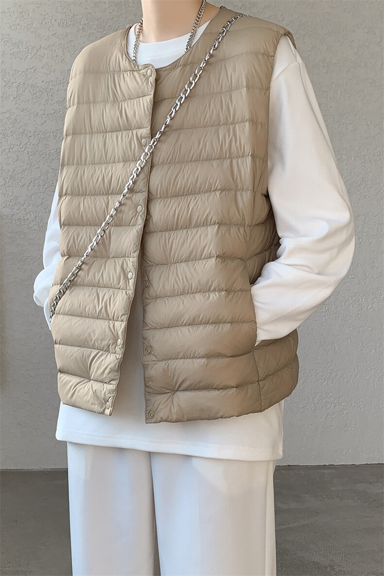 8XL-M轻薄羽绒服马甲男背心内胆90白鸭绒马夹外套YRFC07P98控138,男装背心/马甲,电商D206-1