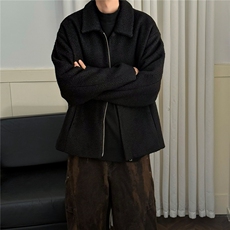 现货羊毛呢料外套男士冬季保暖加厚夹克A351-AJ2642-P125控199，男装夹克，电商A351