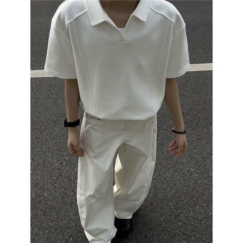 现货重磅POLO衫夏季短袖翻领半袖上衣cleanfit正肩t恤衫S419特28图片