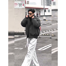 现货美式高街休闲夹克冬季三防立领纯色户外工装加厚棉服外套，男装夹克，电商A486