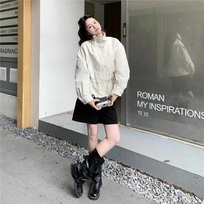 现货！现货！2026春季新款时尚宽松简约休闲短款外套女,女装短外套,2C306