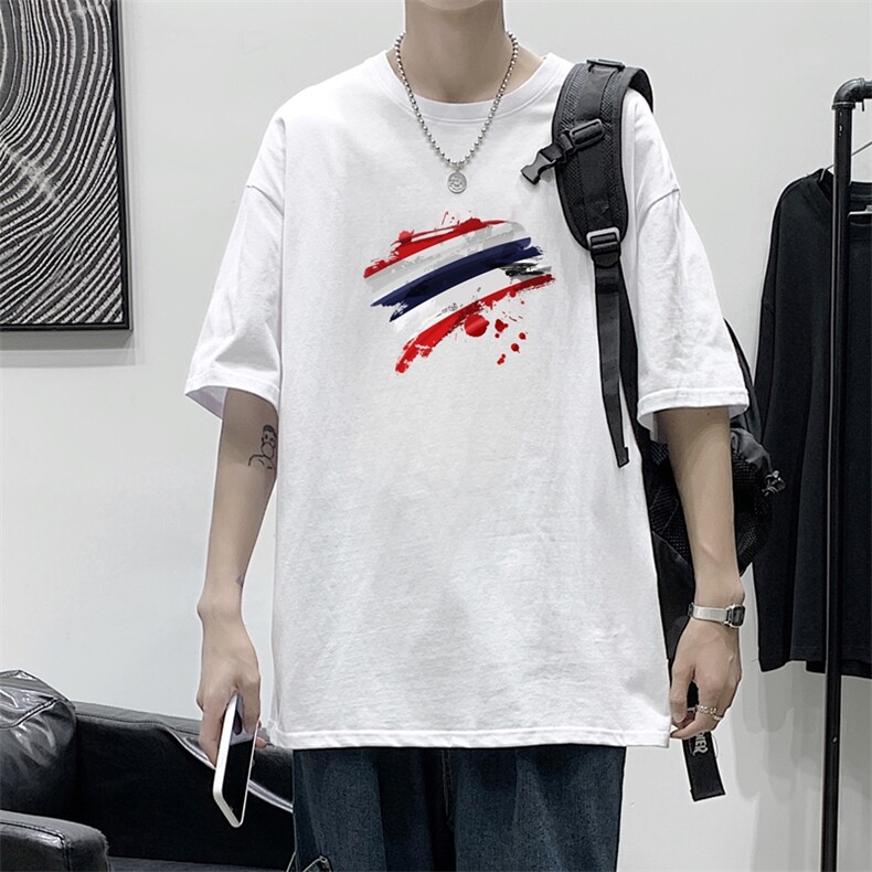 2022港风夏季宽松男女情侣短袖T恤 XZ1102-1-T1686-P25图片