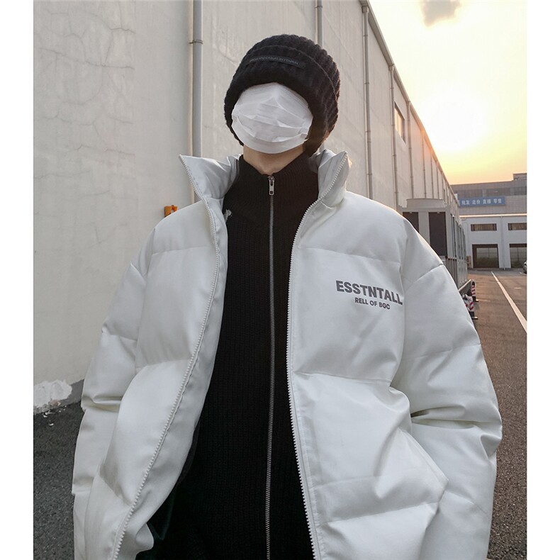 特批户外时尚字母印花宽松立领PU皮棉服A247-MY84501 特批95控158图片