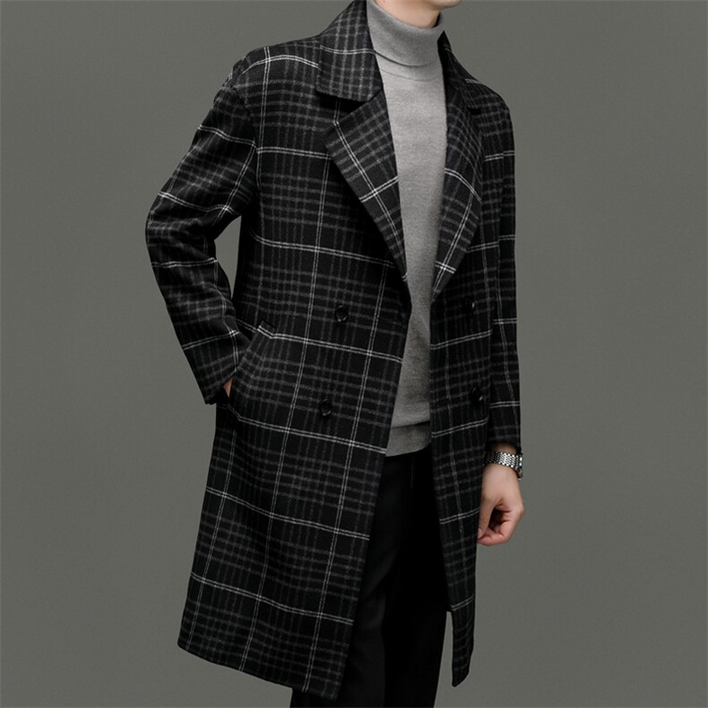 M8051-13钱塘2020-3新款冬季商务休闲百搭中年男士毛呢外套P380,男装毛呢大衣,钱塘207-3