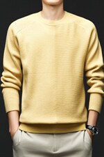 M39125限价1280元男士冬季新款长袖圆领纯山羊绒针织衫休闲P750，男装针织衫/毛衣，电商B360