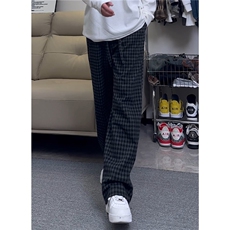 格子毛呢休闲裤现货抖音可送样A061-AX00958-特P35，男装休闲裤，电商A061