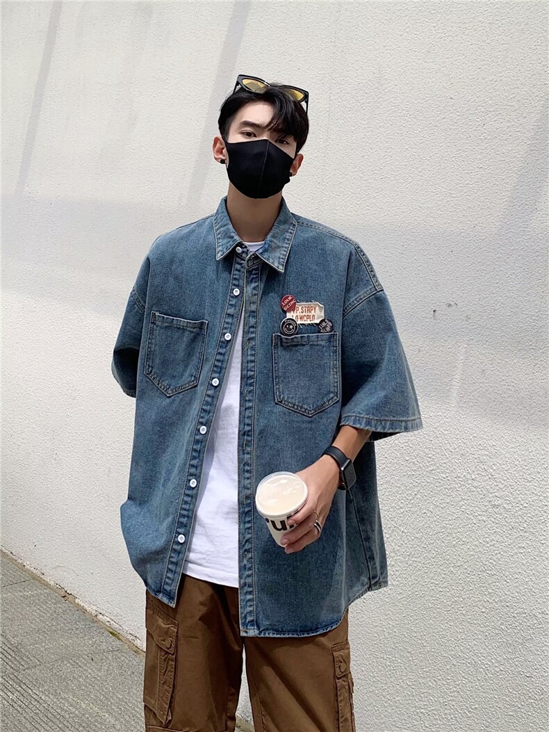 五分袖潮方领青春流行夏季男日常标准新款J1012-P50,男装T恤,星座1109-3