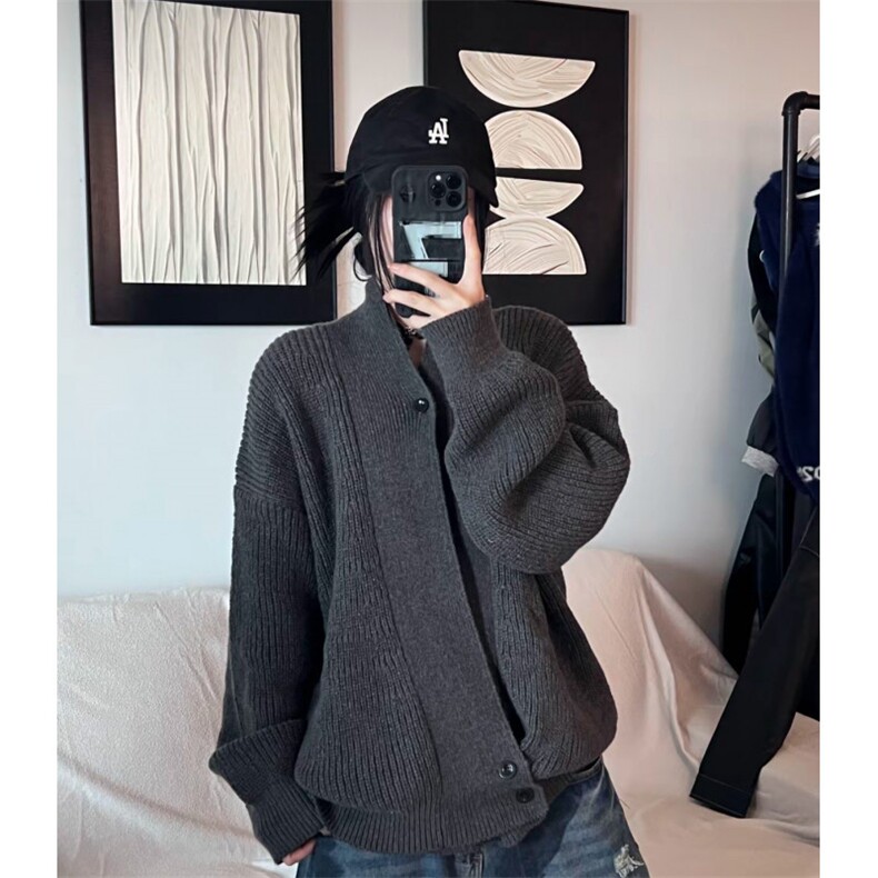 出货针织衫道袍毛衣秋季开衫老钱百搭松弛慵懒感上衣外套MF45P65，男装针织衫/毛衣，电商D256-2(原A064-2)