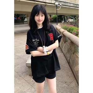 万针全刺绣工艺抖音得物高品质260克重磅纯棉双纱美式高街短袖T恤图片