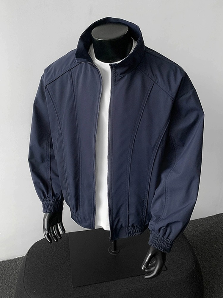 JK731-尺码M-3XL-P45-美式短款飞行夹克立领廓形猎装工装外套,男装夹克,星座1811B