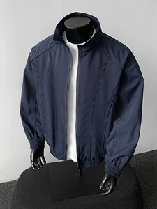 JK731-尺码M-3XL-P45-美式短款飞行夹克立领廓形猎装工装外套图片