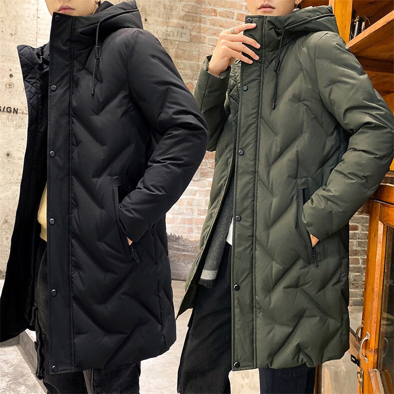 2021新款中长款羽绒服男 冬季加厚外套DS275T图片