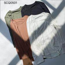 拼接衬衫袖S-M四色百搭打底，女装衬衫，尚映