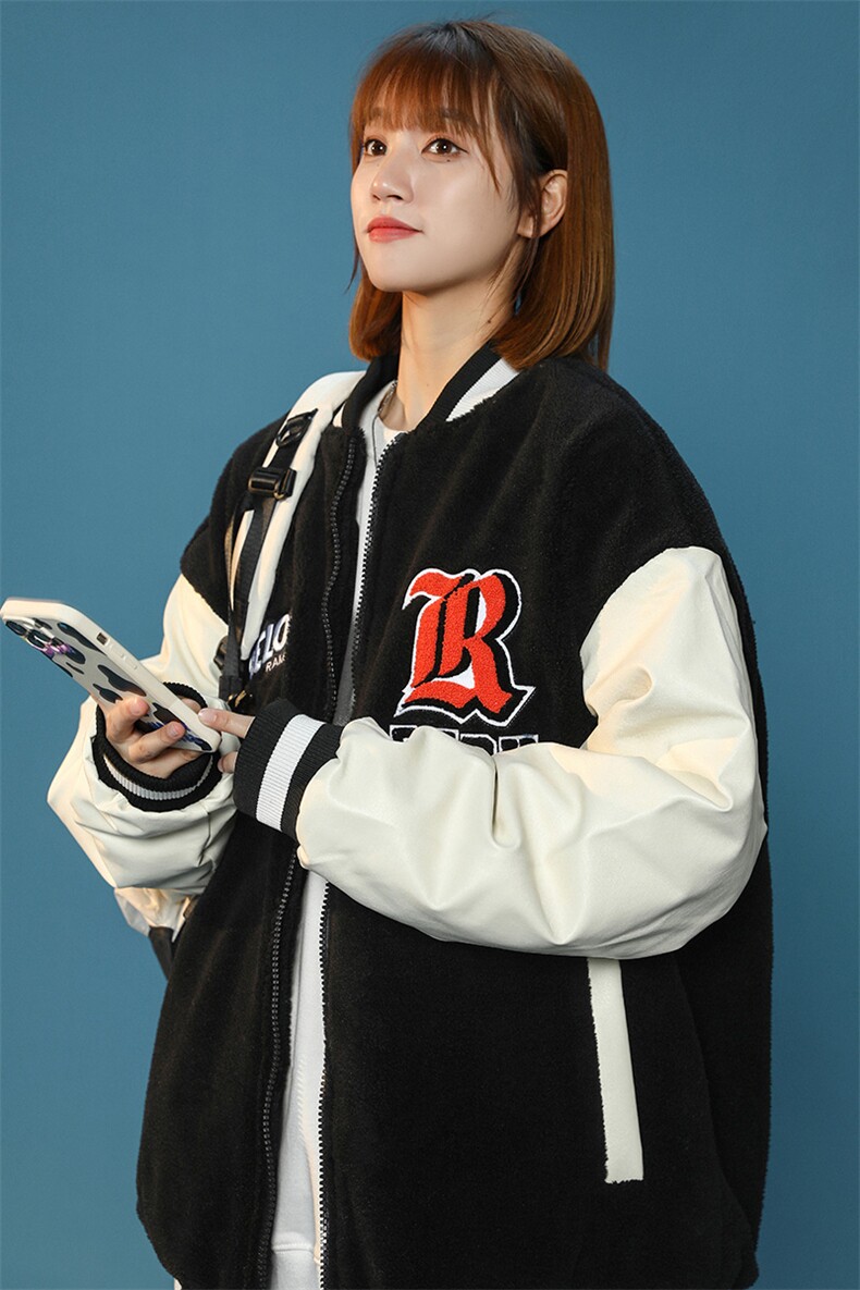 冬季潮羊羔绒棉服中性风加绒运动棉衣外套男女8890-P115控价138,男装棉衣,电商A441-1