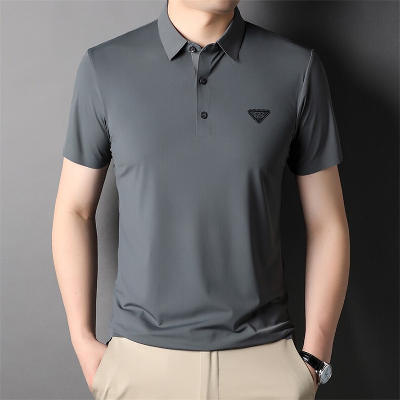 2023夏季新款短袖T恤男士上衣翻领百搭POLO衫商务休闲服潮流体恤,男装T恤,电商B212（原钱塘6029）