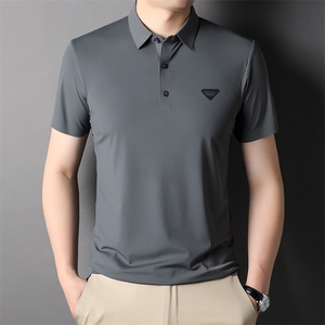2023夏季新款短袖T恤男士上衣翻领百搭POLO衫商务休闲服潮流体恤,紫色公主裙搭配图片