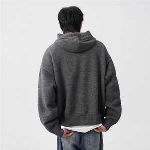 1506/QL1050/P58美式男女秋冬潮牌高级感休闲针织衫宽松慵懒外套图片