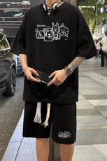 套装！华夫格套装短袖T恤短裤男TZ232-特P38，男装牛仔裤，电商B367