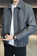美式皮衣外套男秋季2025新款机车飞行员皮夹克A313-K275118-P155，男装皮衣，电商A313