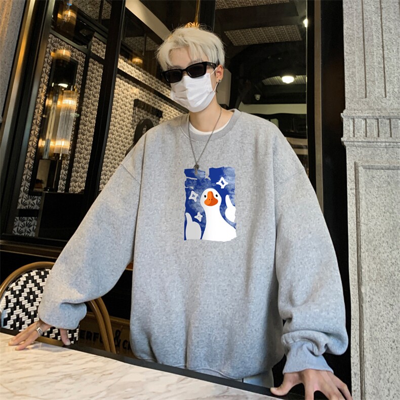 ！圆领卫衣男装港风长袖T恤男外套男WY252-特P23,男装T恤,电商B367