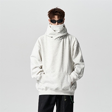 有长图秋冬重磅复古高领连帽卫衣男潮宽松外套WY00754/P55加绒P60，女装短外套，电商B316