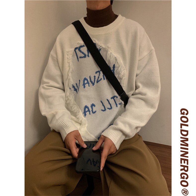 毛衣男韩版潮流宽松日系针织衫冬季ins港风慵懒线衣MY0912-P45,男装针织衫/毛衣,星座308B-1