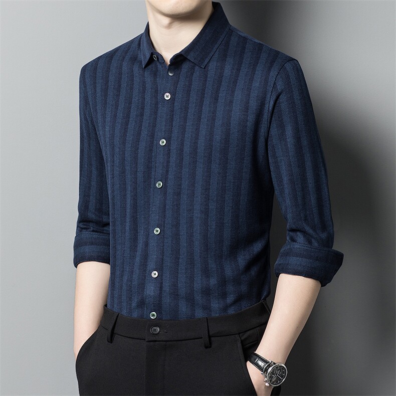 男士2023年春季新款长袖衬衫男装商务时尚休闲衬衣，男装衬衫，电商B360