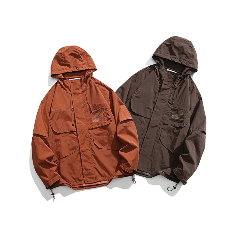 外27-2GANYOU日系纯色工装冲锋夹克JK57-P135图片
