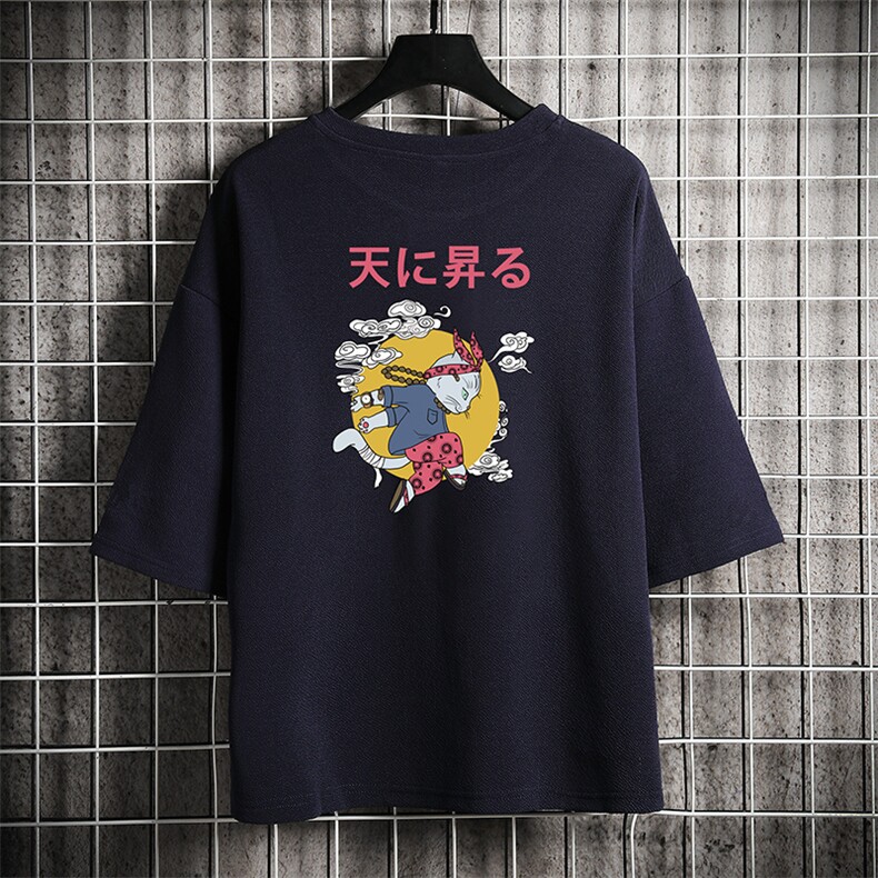 Q11012-P30春夏季七分袖t恤男大码五分袖男短袖中袖网格挂拍,男装T恤,电商A040A