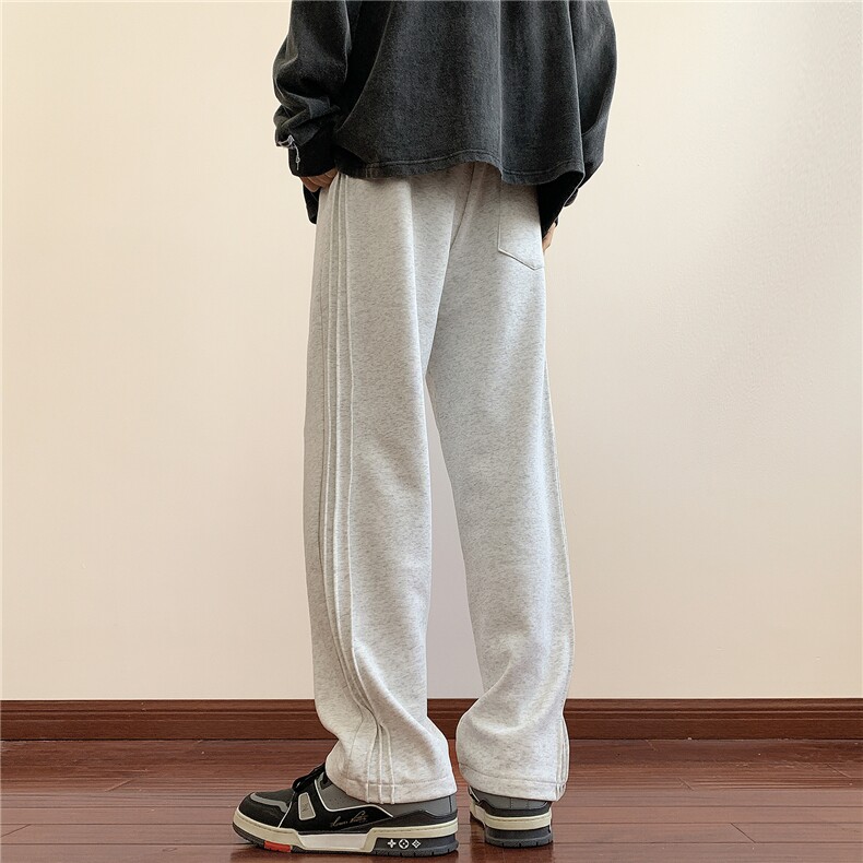 深度库存春装阔腿裤卫裤男宽松直筒休闲裤拖地裤K10033--特P35，男装休闲裤，电商A099