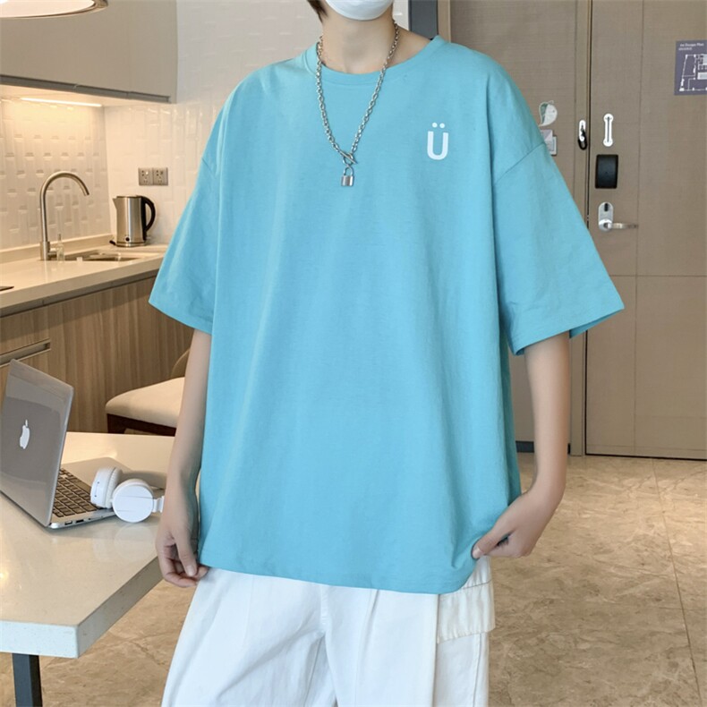 男圆领T恤宽松短袖五分袖T0004P26，男装T恤，星座1116-2
